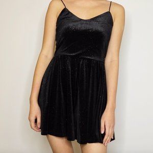 H&M Sparkly Black Velvet Romper